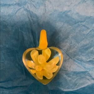 Yellow Heart Glass Pendant
